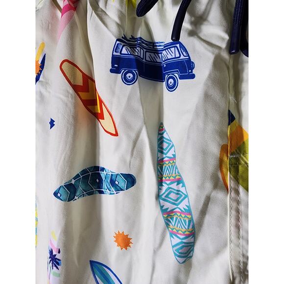 SPICY TUNA Men's NEW Cream w/ Colorful Surfboards Swim Trunks SZ XL (waist 34") - Picture 4 of 9